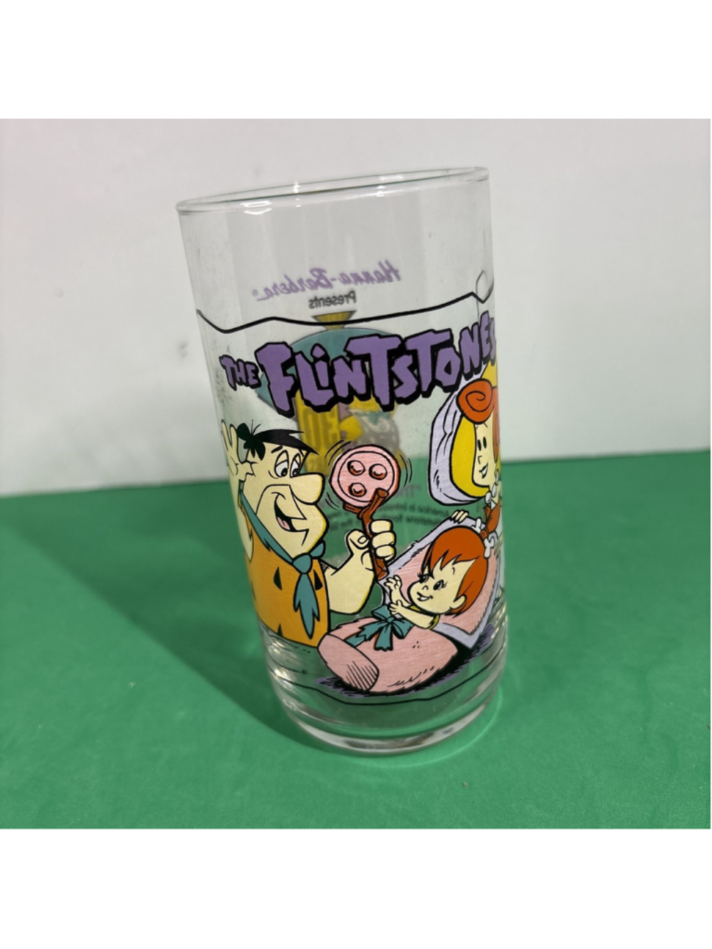 The Flintones Glass- Roy Roger’s 1963-Birth Of Pebbles-Cartoon-Barney-Betty